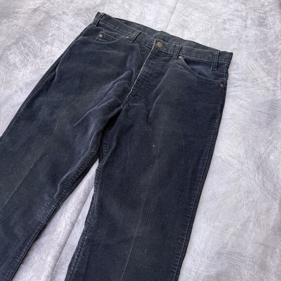 Men's Vintage 80's Levi's Faded Black Cords Corduroy Bootcut Pants Sz 34 x 32 - Picture 3 of 13